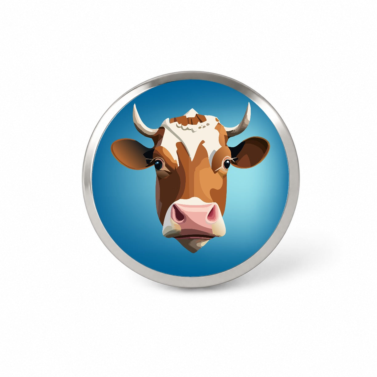 Cow Face Funny Novelty Hat Backpack Lapel Pin