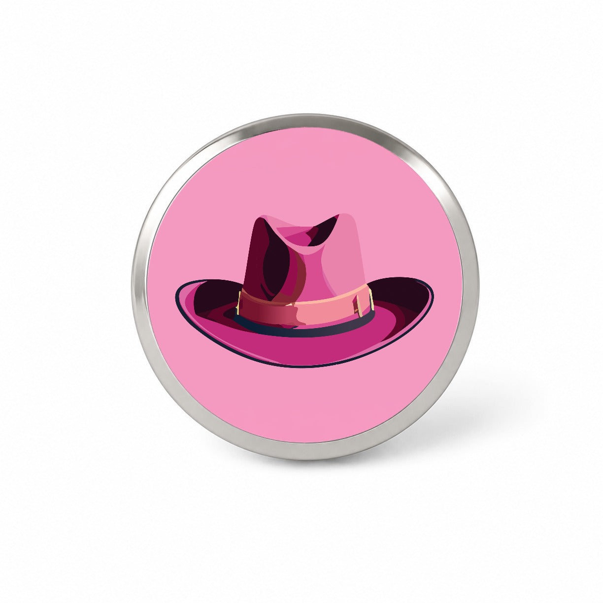 Cowgirl Hat Pink Western Country Novelty Hat Backpack Lapel Pin