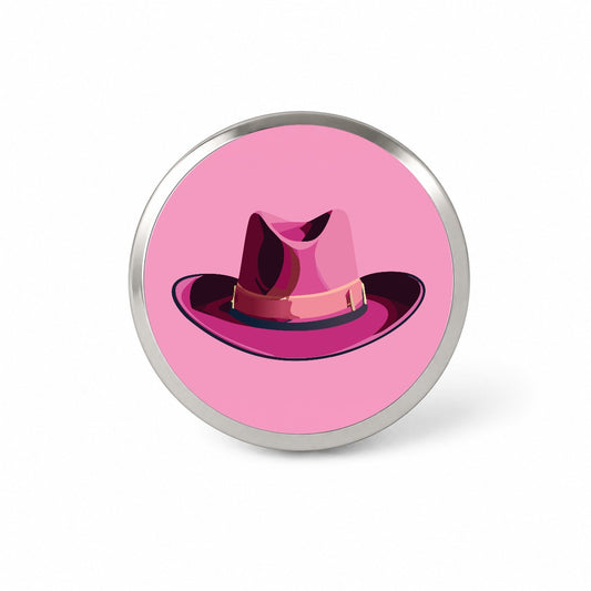 Cowgirl Hat Pink Western Country Novelty Hat Backpack Lapel Pin