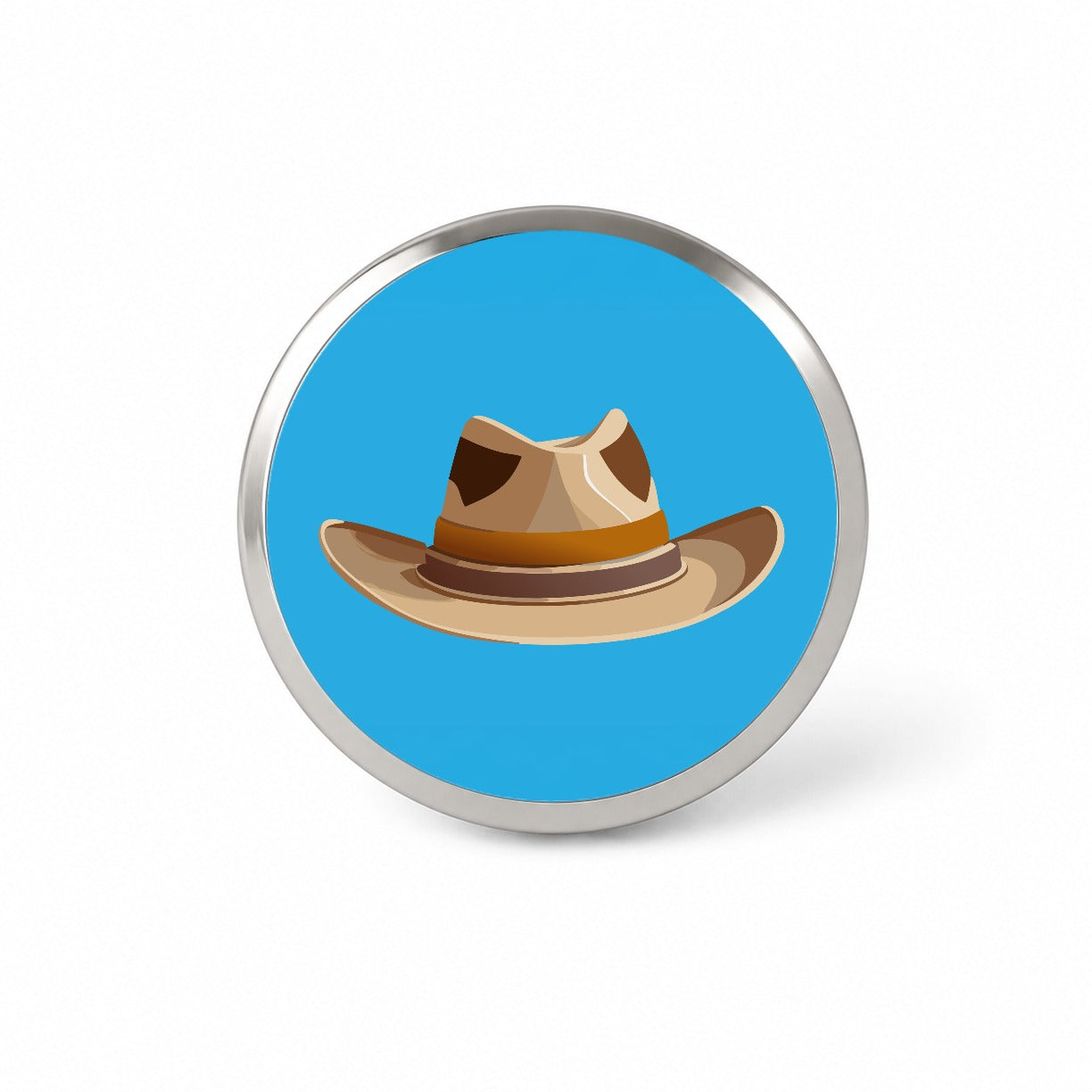 Cowgirl Hat Tan Western Country Novelty Hat Backpack Lapel Pin