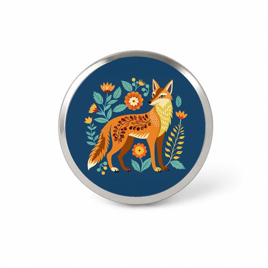 Coyote Pretty Floral Flowers Novelty Hat Backpack Lapel Pin