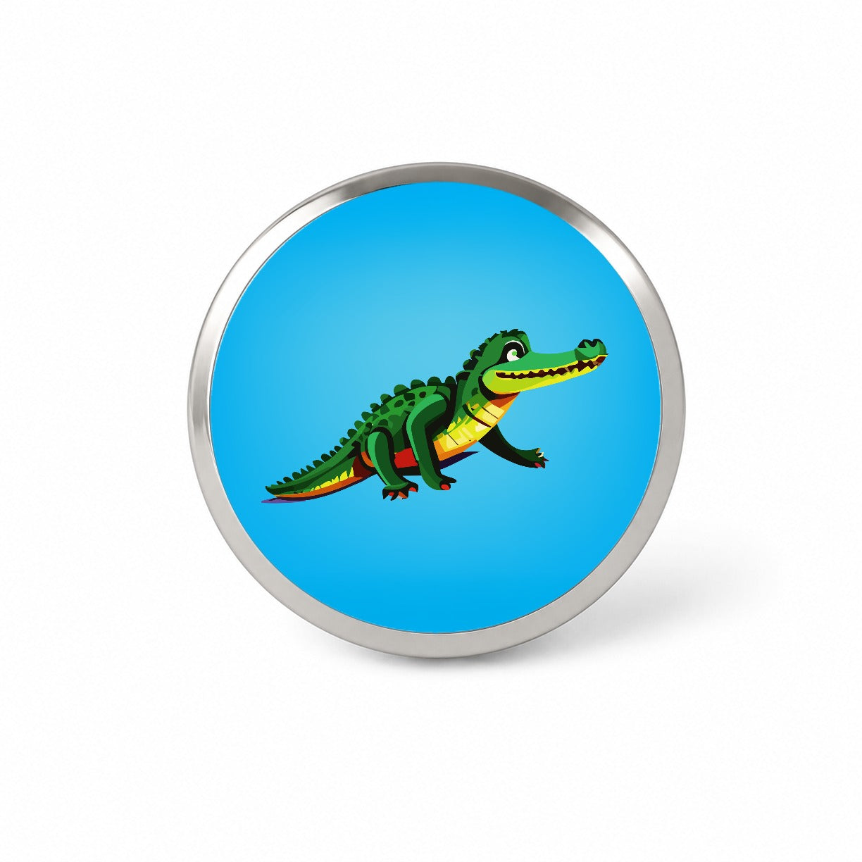 Crocodile Alligator on the Move Novelty Hat Backpack Lapel Pin