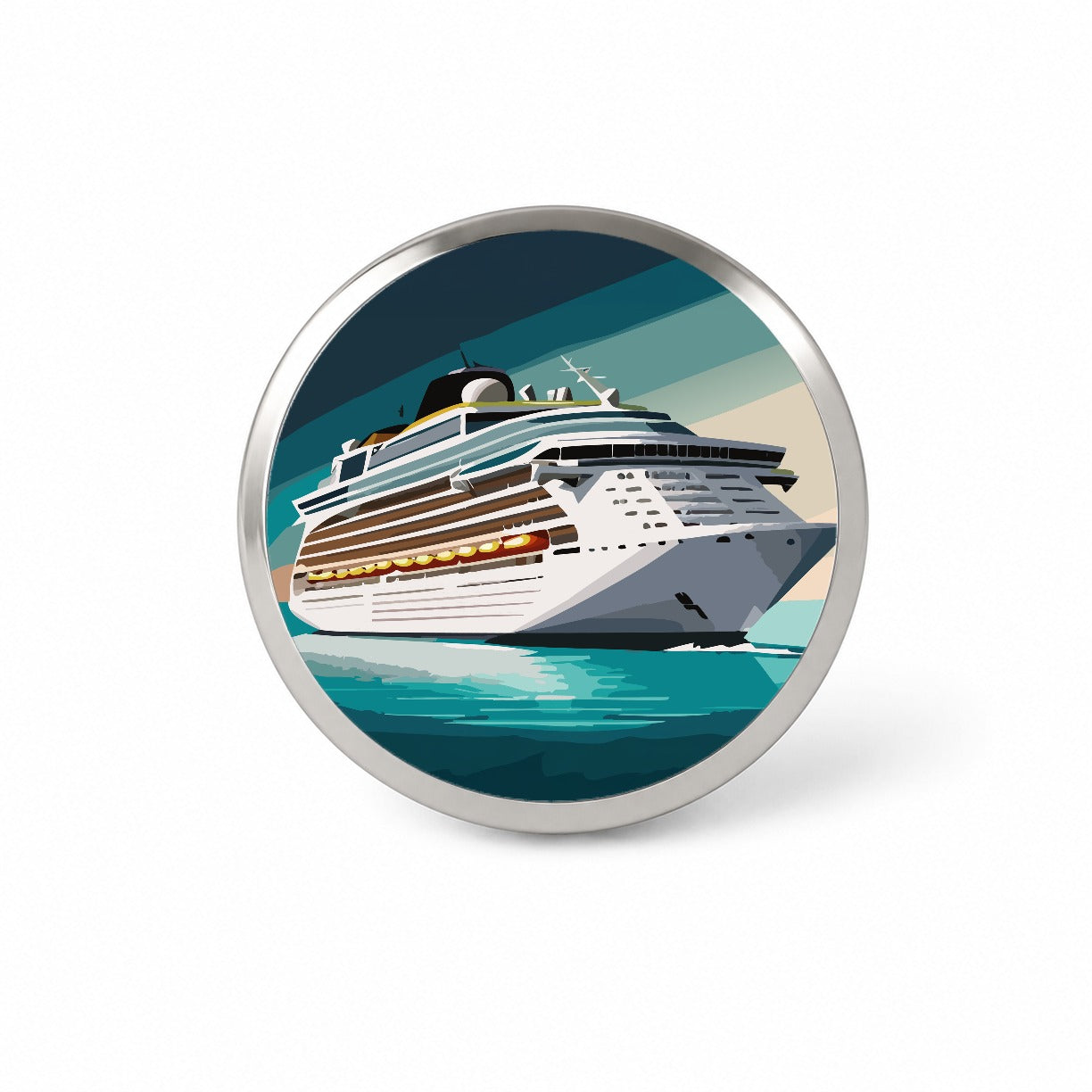Cruise Ship Cruising Ocean Trip Vacation Bon Voyage Novelty Hat Backpack Lapel Pin