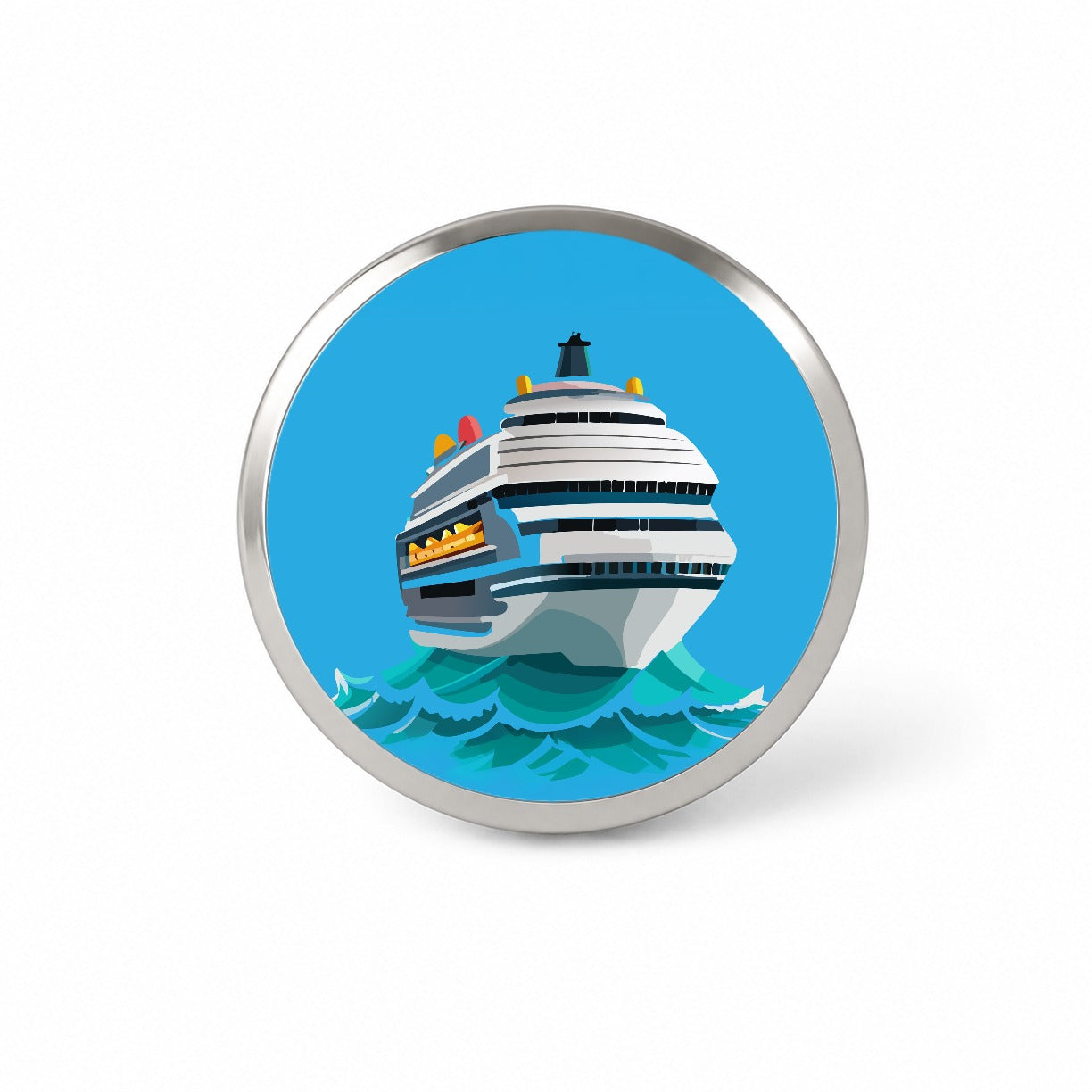 Cruise Ship on Ocean Trip Vacation Bon Voyage Novelty Hat Backpack Lapel Pin