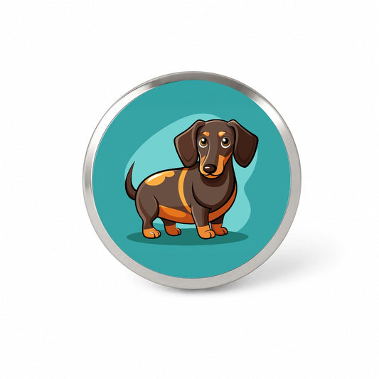 Dachshund Dog Profile Novelty Hat Backpack Lapel Pin