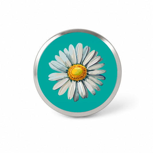 Daisy Daisies Flower White Novelty Hat Backpack Lapel Pin