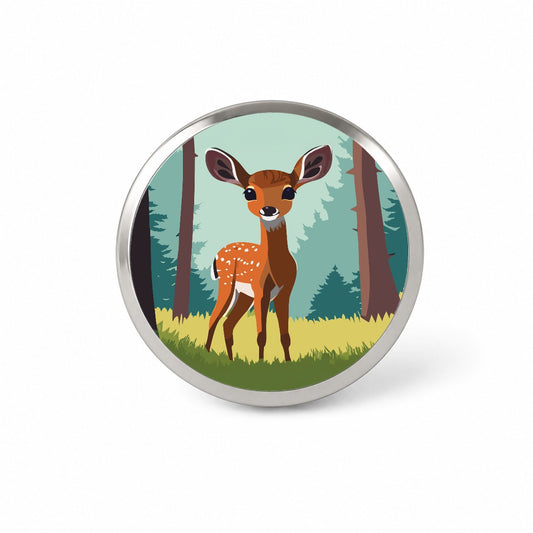 Deer Fawn Standing Novelty Hat Backpack Lapel Pin