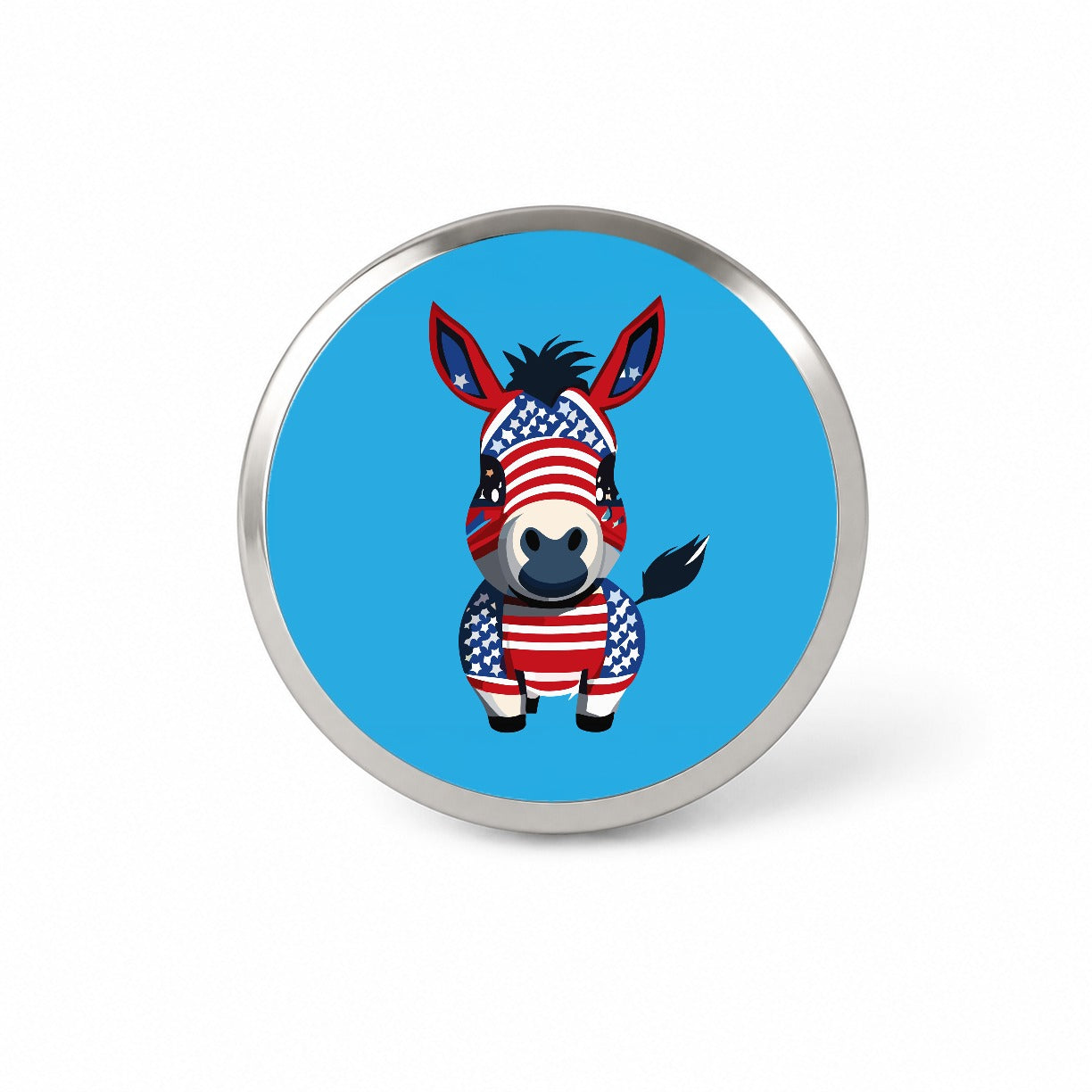 Democrat Donkey Patriotic Liberal Vote Cute Novelty Hat Backpack Lapel Pin