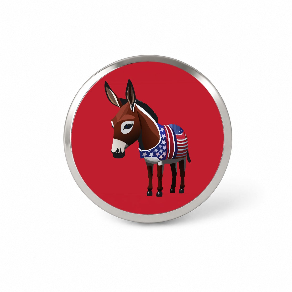 Democrat Donkey Patriotic Liberal Vote Novelty Hat Backpack Lapel Pin