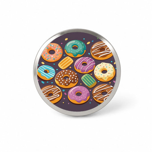 Donuts Scattered Novelty Hat Backpack Lapel Pin