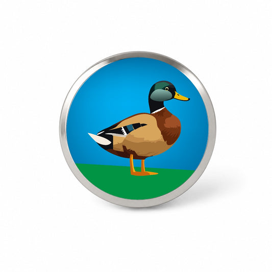Duck Standing Profile Novelty Hat Backpack Lapel Pin