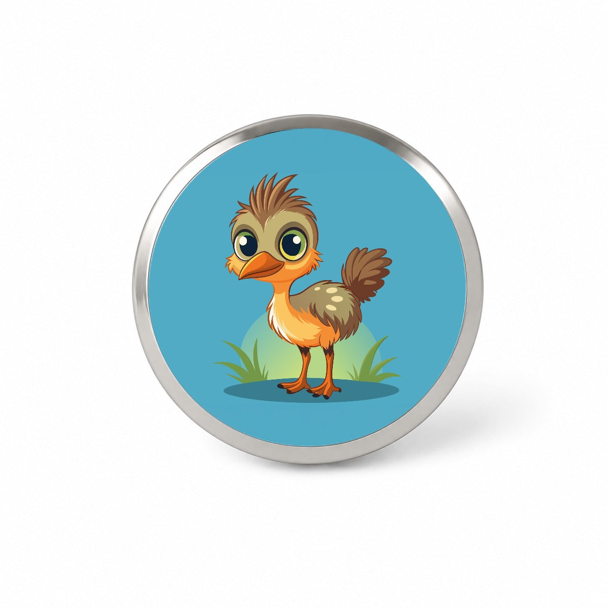 Emu Ostrich Large Bird Australian Animal Novelty Hat Backpack Lapel Pin