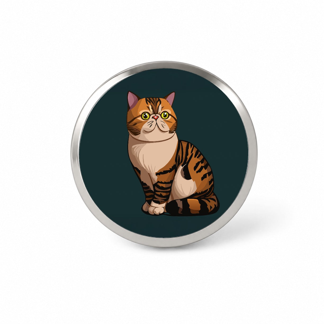 Exotic Shorthair Cat Sitting Novelty Hat Backpack Lapel Pin
