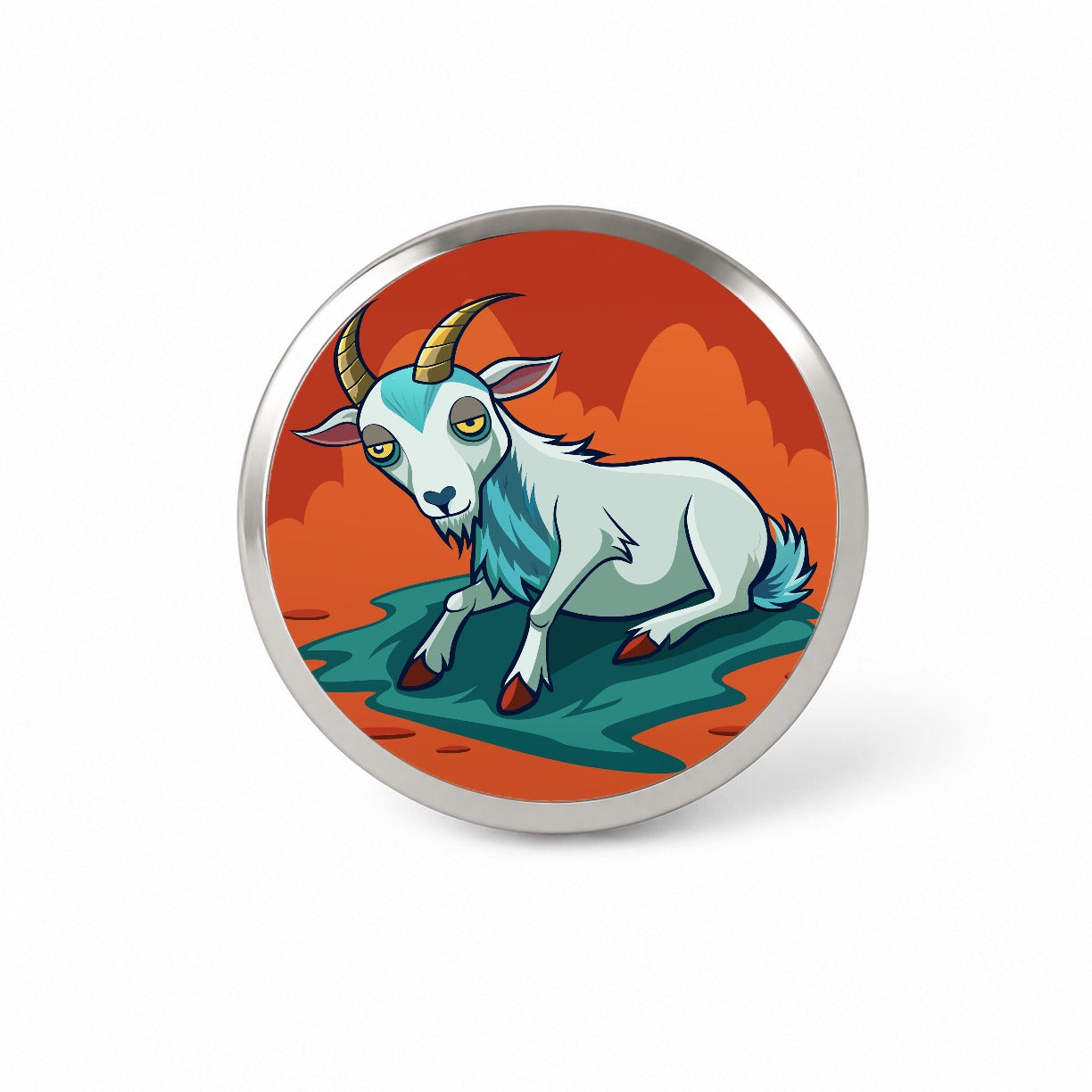 Fainting Goat Funny Novelty Hat Backpack Lapel Pin