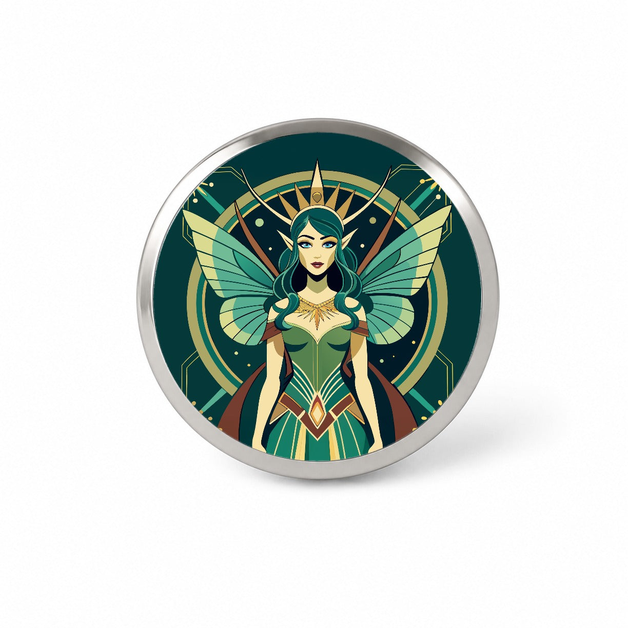 Fairy Nymph Art Deco Novelty Hat Backpack Lapel Pin