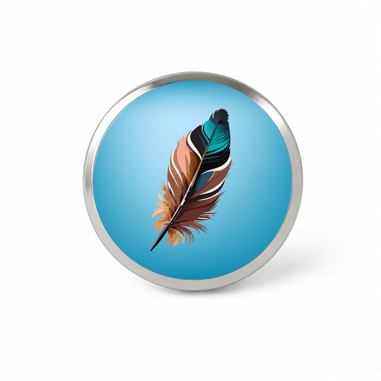 Feather Pretty Novelty Hat Backpack Lapel Pin
