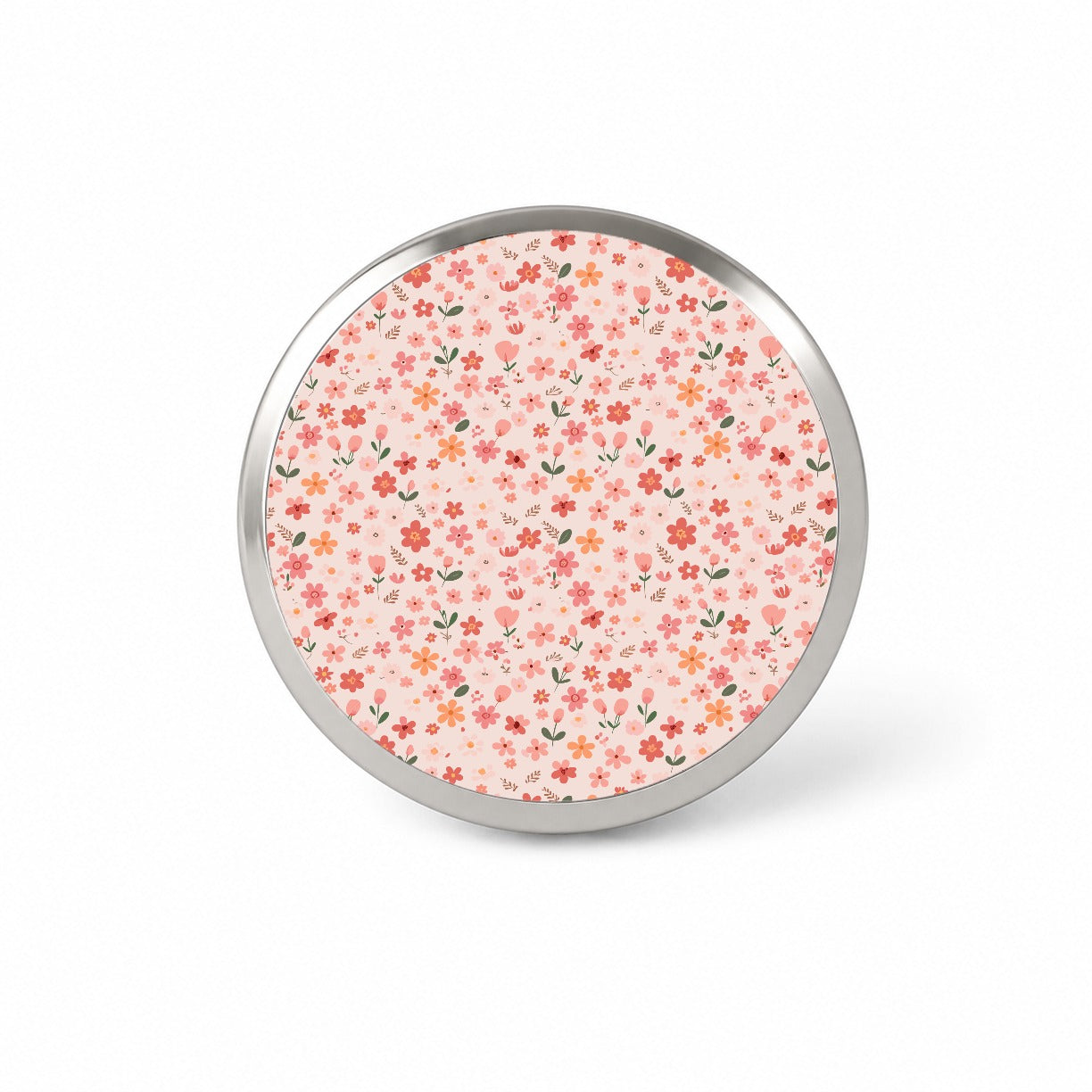 Flowers Peach Pink Cute Pattern Novelty Hat Backpack Lapel Pin