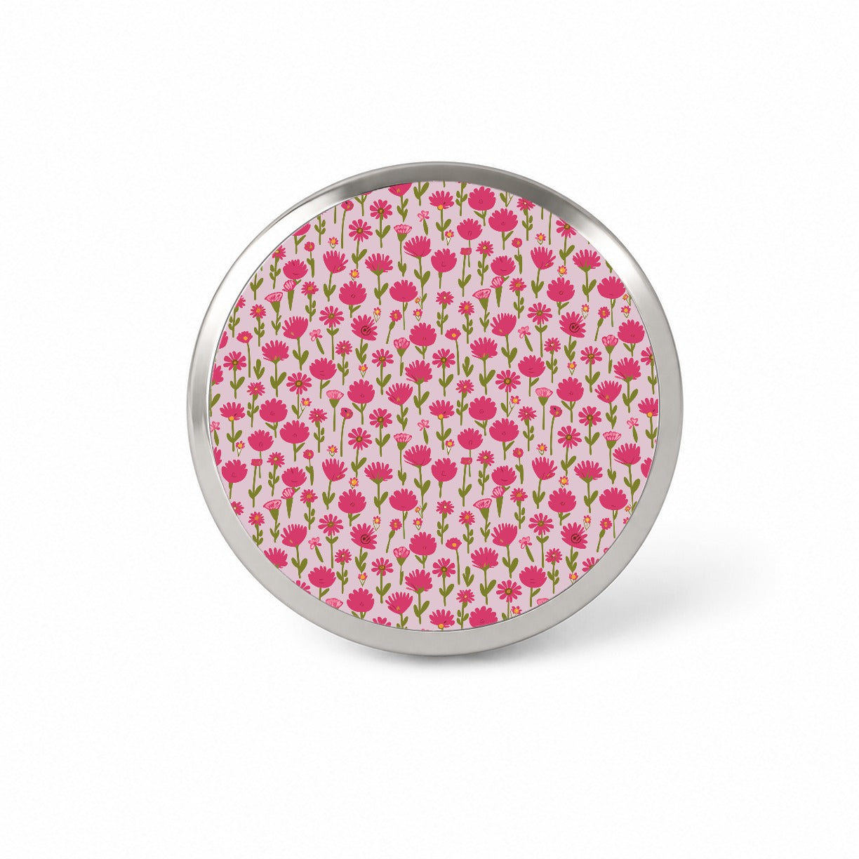 Flowers Pink Cute Pattern Novelty Hat Backpack Lapel Pin