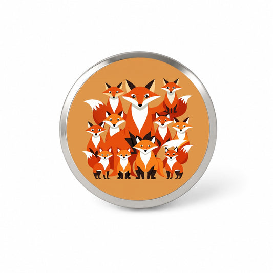 Foxes Oodles Novelty Hat Backpack Lapel Pin