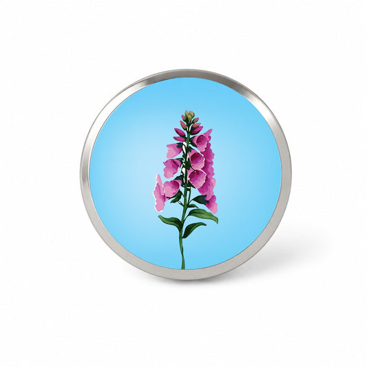 Foxglove Flowers Watercolor Novelty Hat Backpack Lapel Pin
