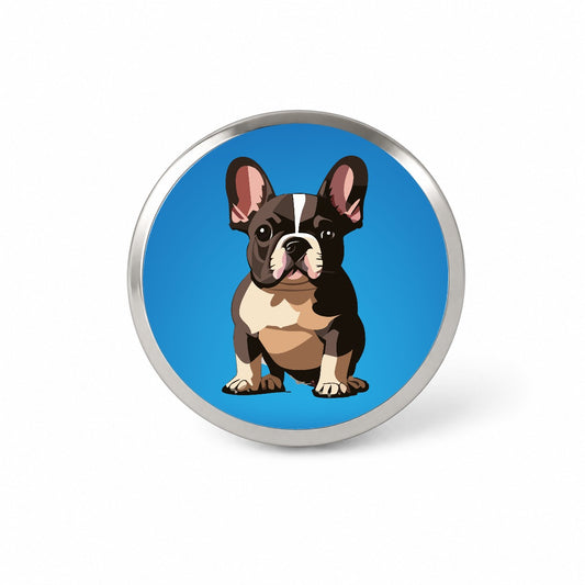 French Bulldog Dog Sitting Novelty Hat Backpack Lapel Pin