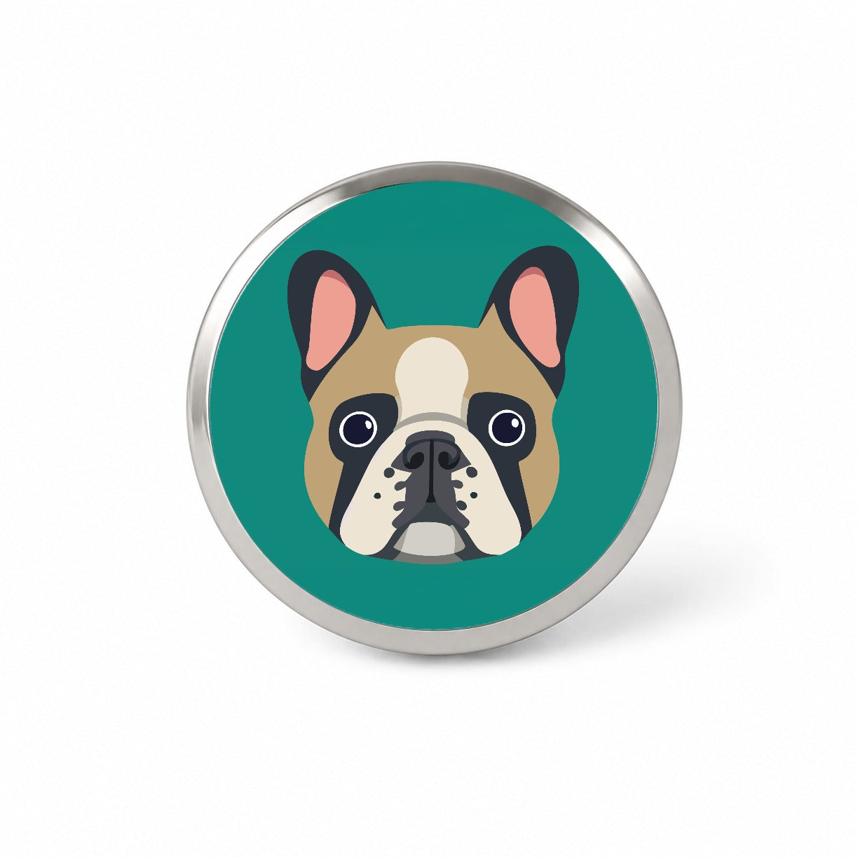 French Bulldog Face Novelty Hat Backpack Lapel Pin