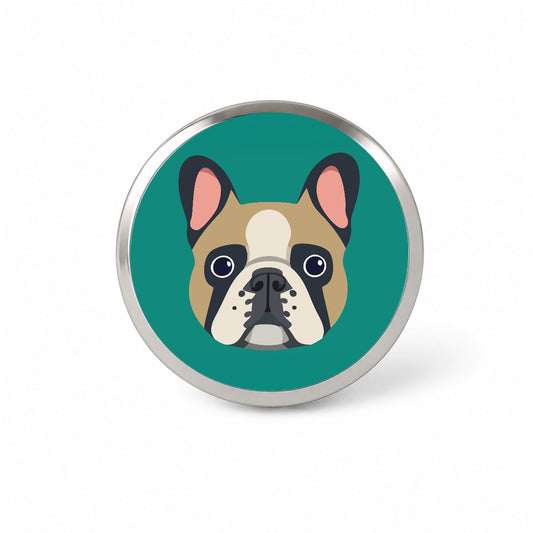 French Bulldog Face Novelty Hat Backpack Lapel Pin