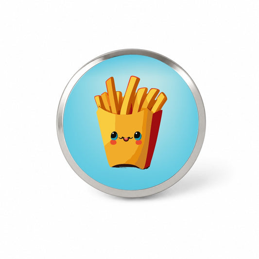 French Fries Smiling Novelty Hat Backpack Lapel Pin
