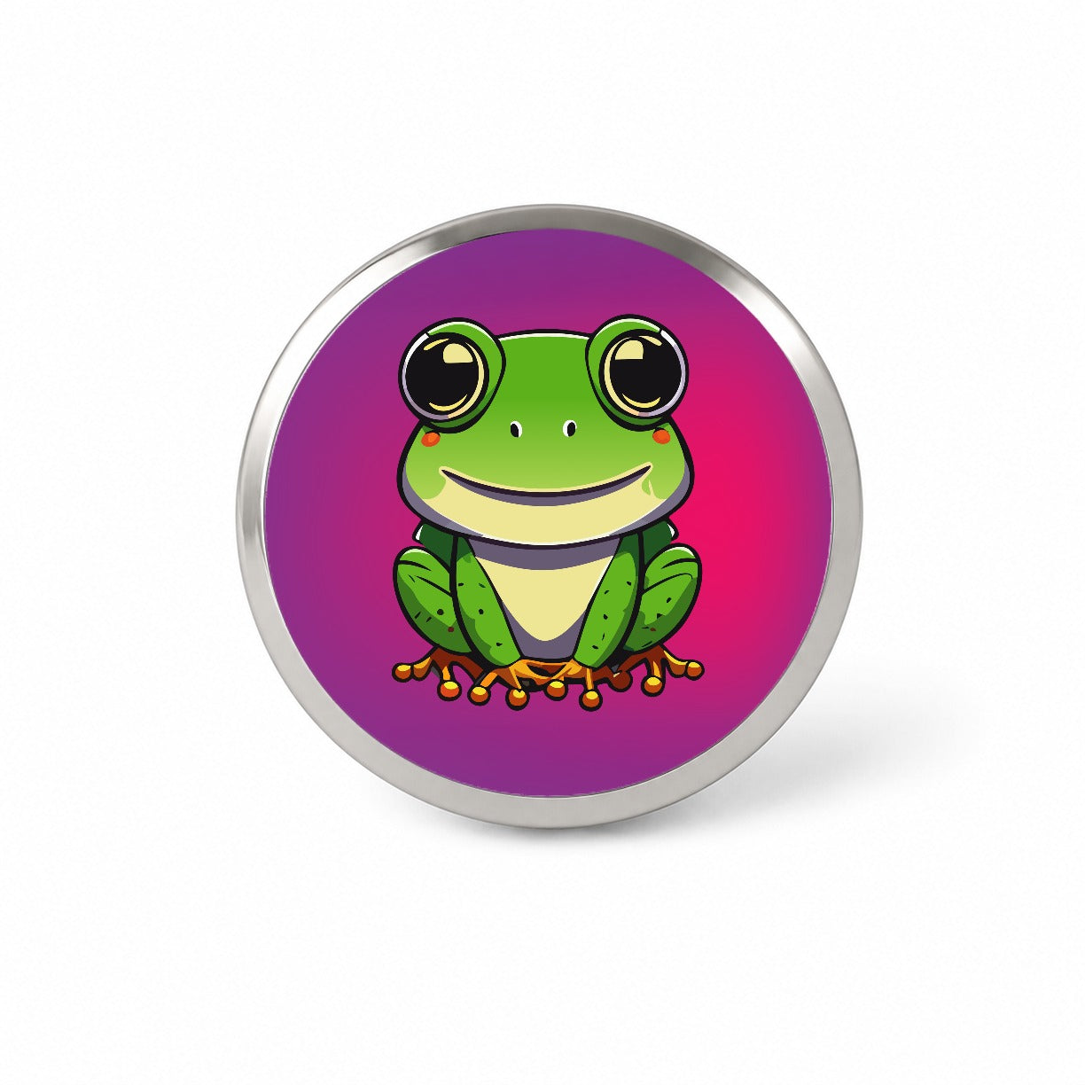 Frog Smiling Novelty Hat Backpack Lapel Pin