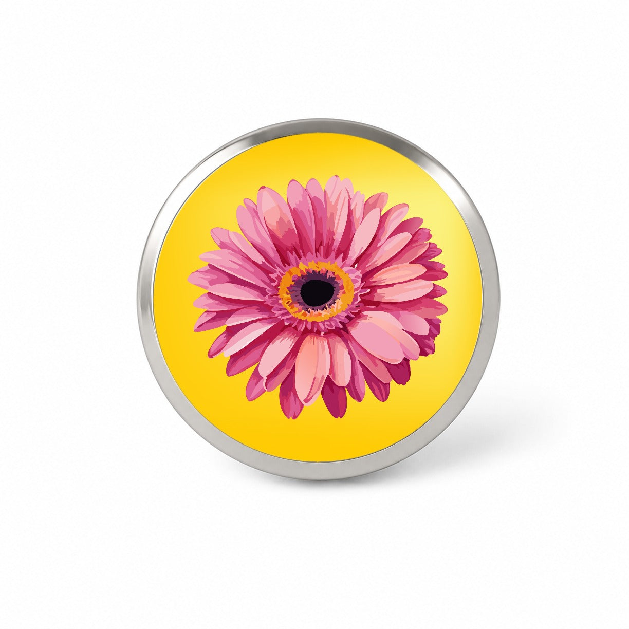 Gerbera Daisy Flower Pink Novelty Hat Backpack Lapel Pin