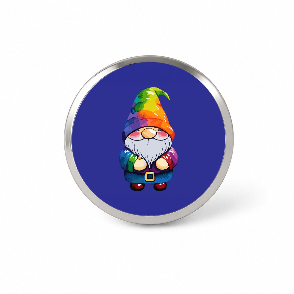 Gnome Standing Rainbow Novelty Hat Backpack Lapel Pin