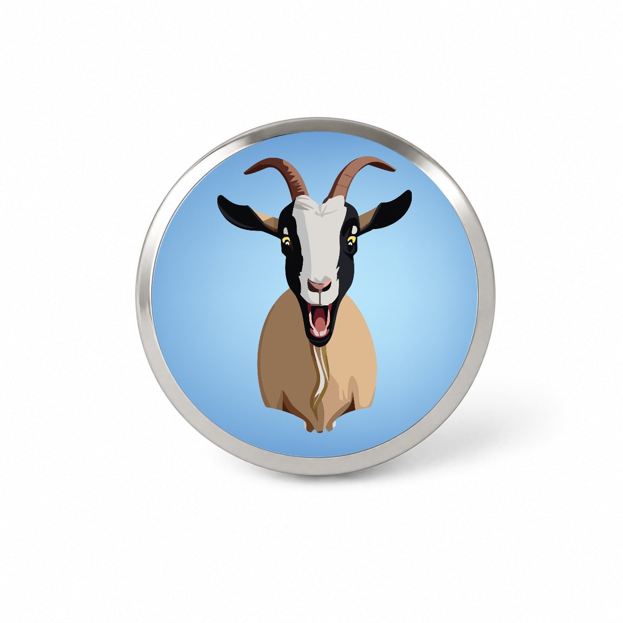 Goat Screaming Funny Novelty Hat Backpack Lapel Pin