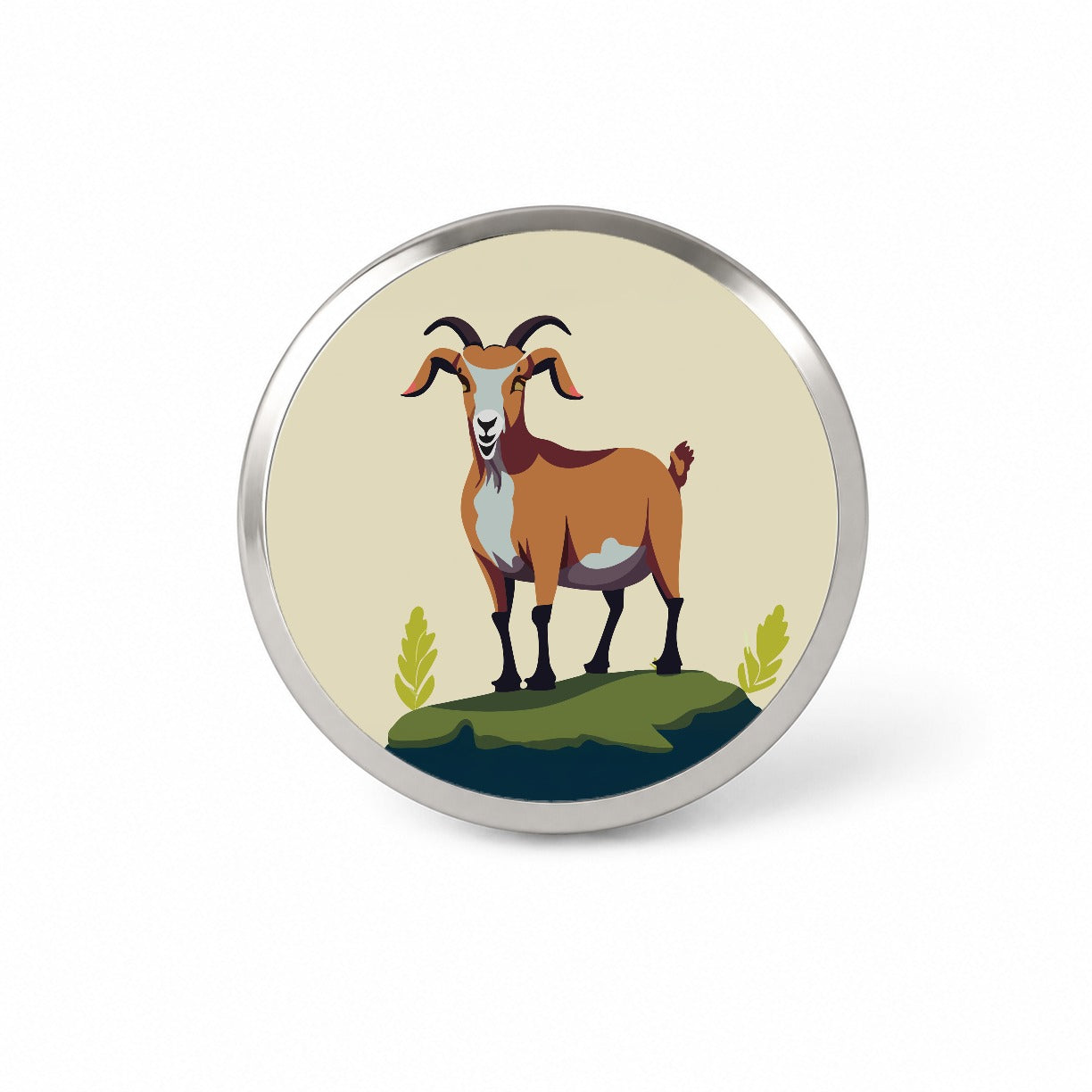Goat Standing Novelty Hat Backpack Lapel Pin
