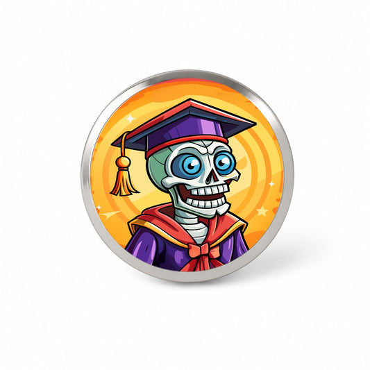 Graduate Skeleton Funny Graduation Novelty Hat Backpack Lapel Pin