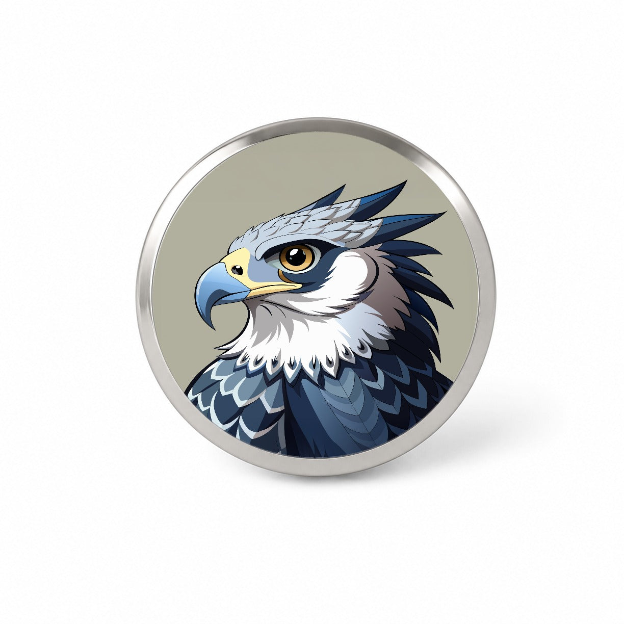 Harpy Eagle Profile Novelty Hat Backpack Lapel Pin