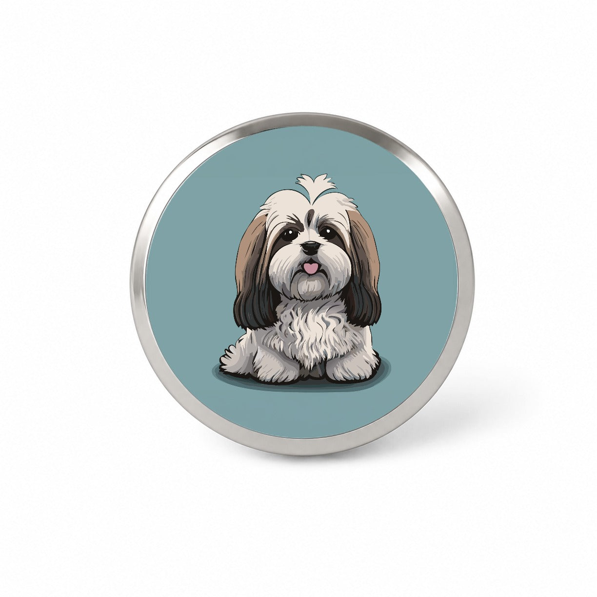 Havanese Dog Sitting Novelty Hat Backpack Lapel Pin