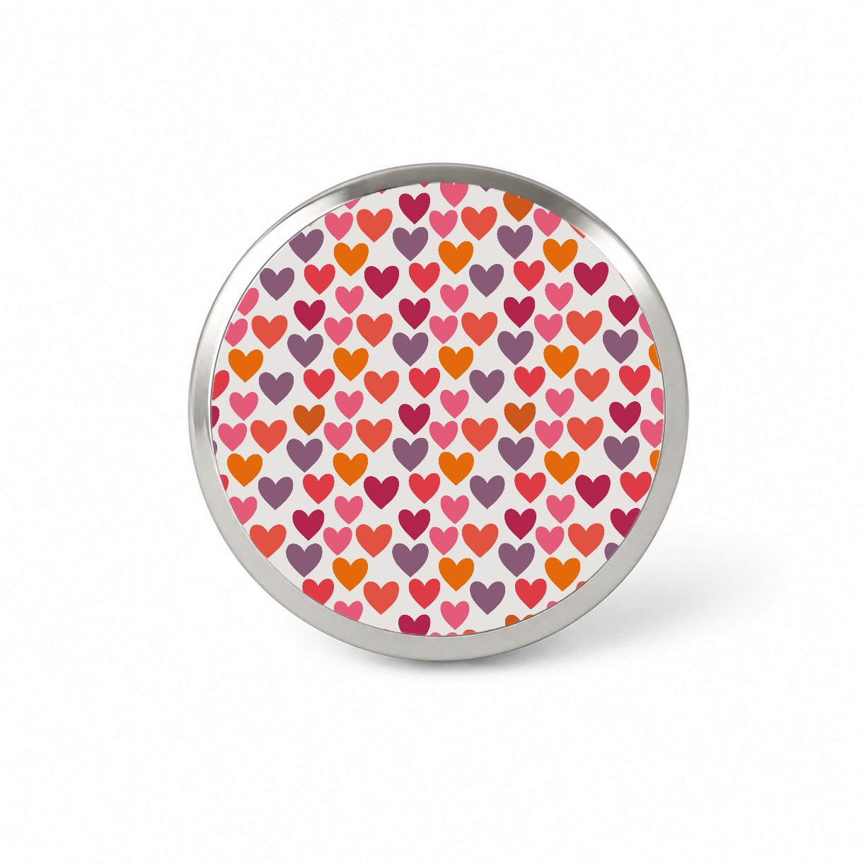 Hearts Purple Pink Orange Valentines Day Anniversary Love Novelty Hat Backpack Lapel Pin