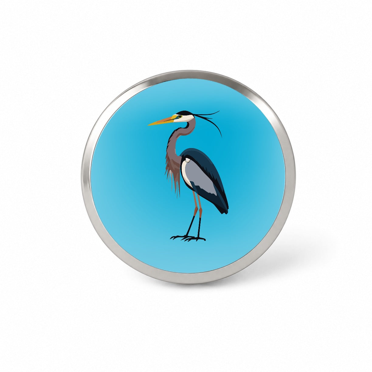 Heron Egret Bird Novelty Hat Backpack Lapel Pin