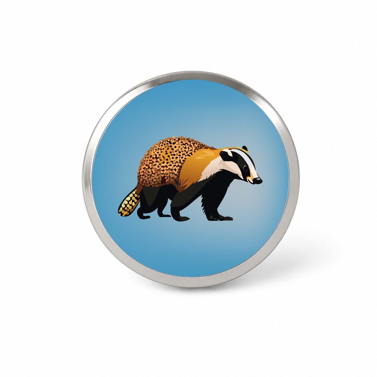 Honey Badger Walking Novelty Hat Backpack Lapel Pin