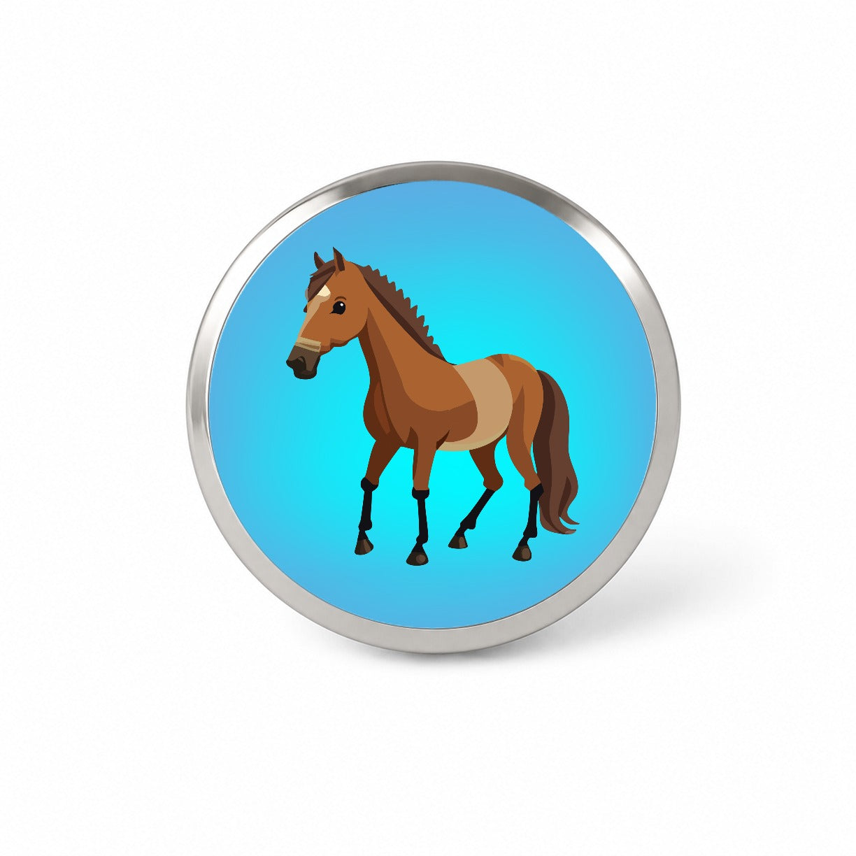 Horse Standing Novelty Hat Backpack Lapel Pin