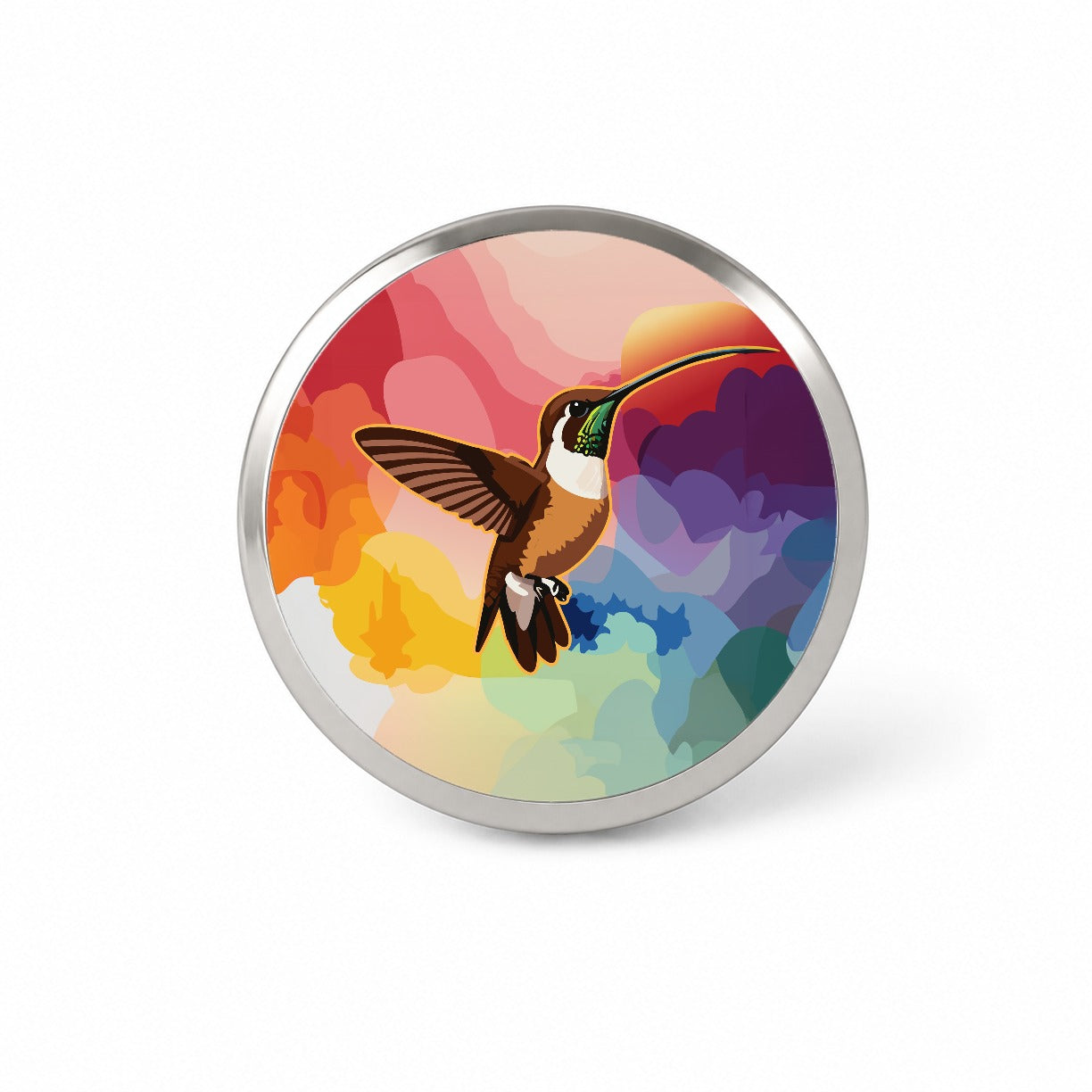 Hummingbird Brown Novelty Hat Backpack Lapel Pin