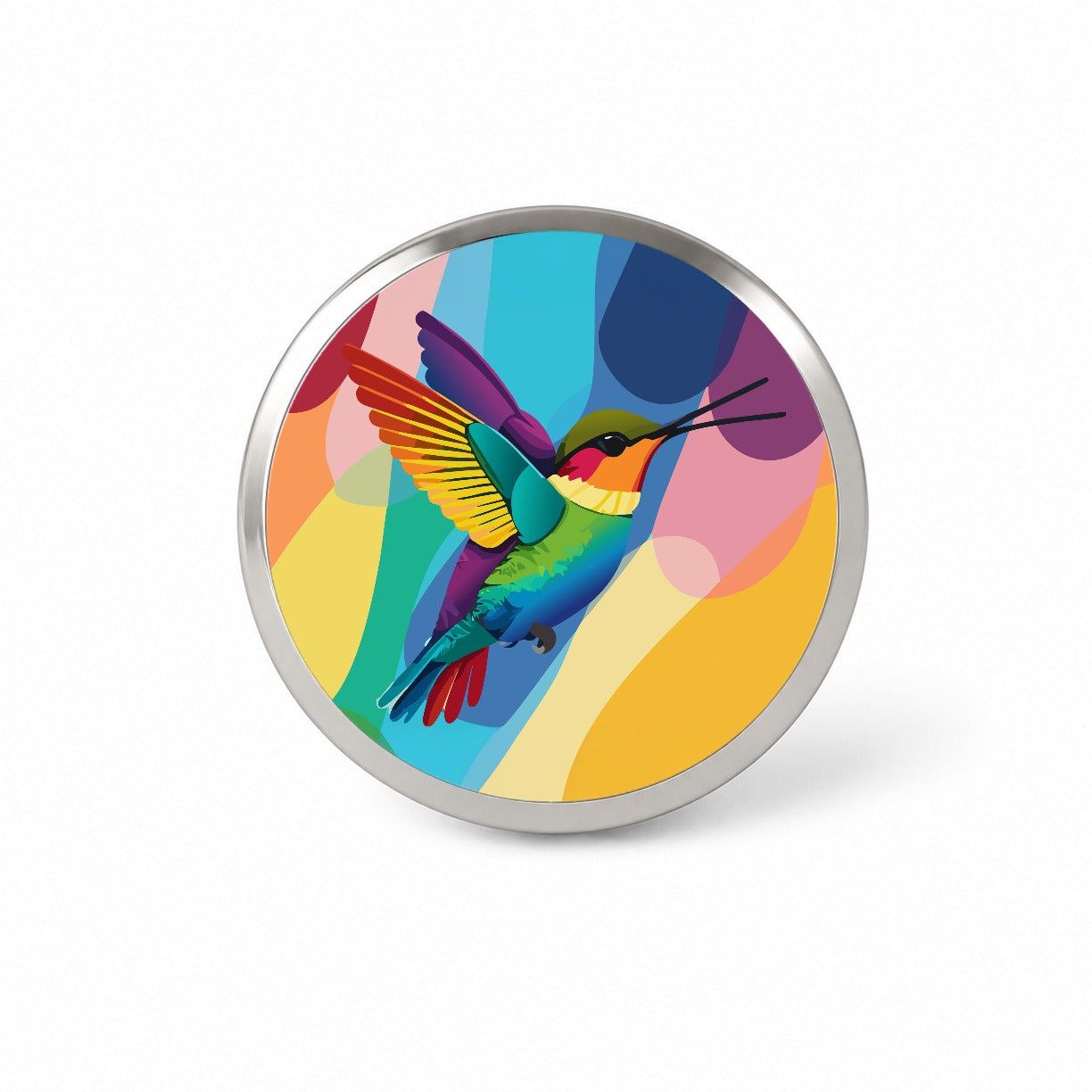 Hummingbird Rainbow Novelty Hat Backpack Lapel Pin