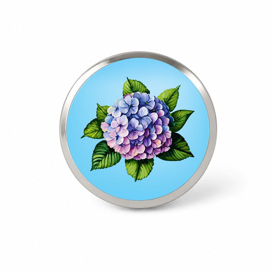 Hydrangea Flower Watercolor Novelty Hat Backpack Lapel Pin