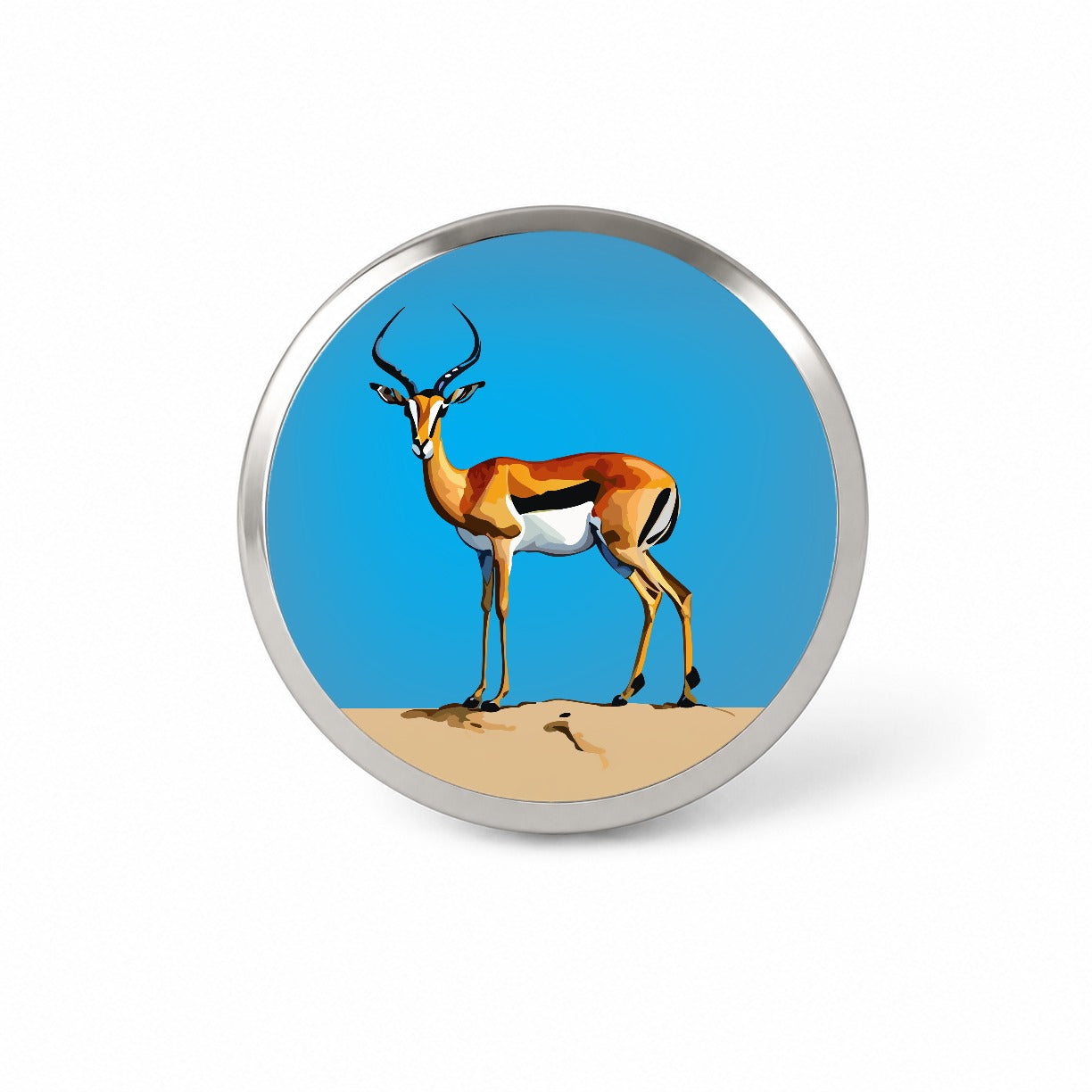 Impala Watercolor Africa Animal Novelty Hat Backpack Lapel Pin