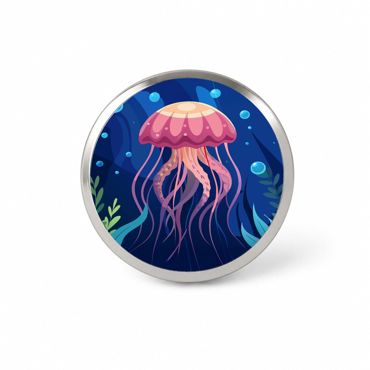 Jelly Fish in Ocean Novelty Hat Backpack Lapel Pin