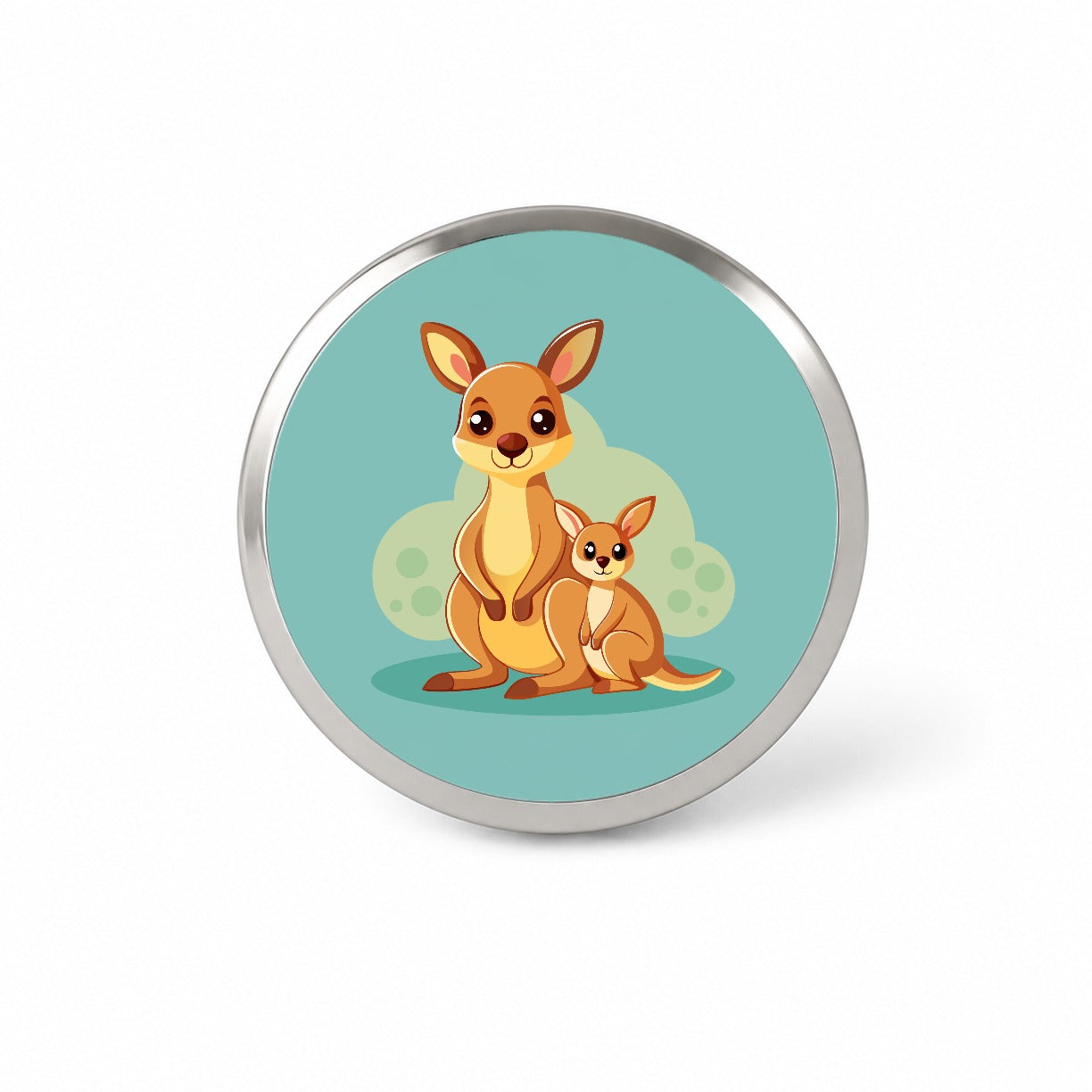 Kangaroo Mom and Baby Novelty Hat Backpack Lapel Pin