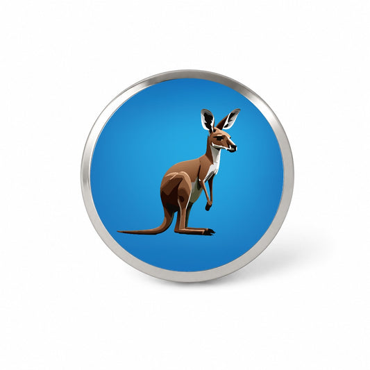 Kangaroo Standing Animal Novelty Hat Backpack Lapel Pin