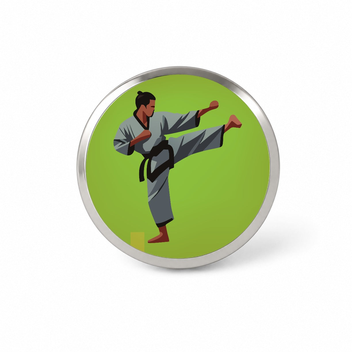 Karate Man Kick Novelty Hat Backpack Lapel Pin