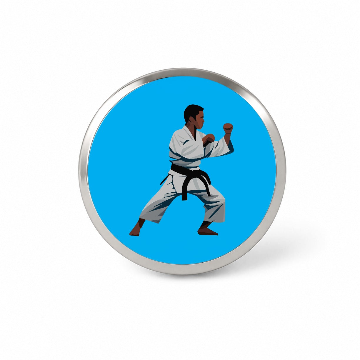 Karate Man Novelty Hat Backpack Lapel Pin