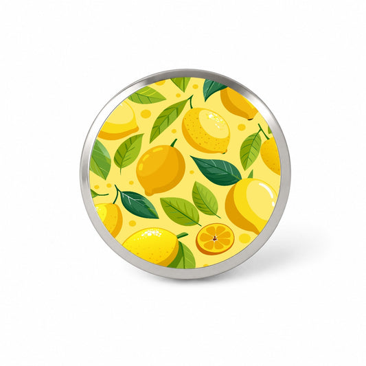 Lemons Fruit Scattered Pattern Novelty Hat Backpack Lapel Pin